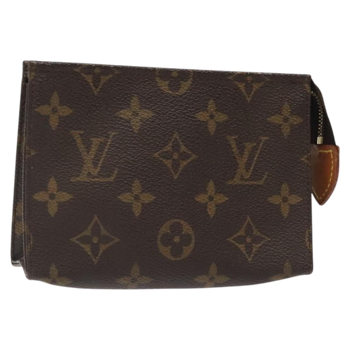 LOUIS VUITTON Monogram Poche Toilette 15 Pouch M47546 LV Auth 120728