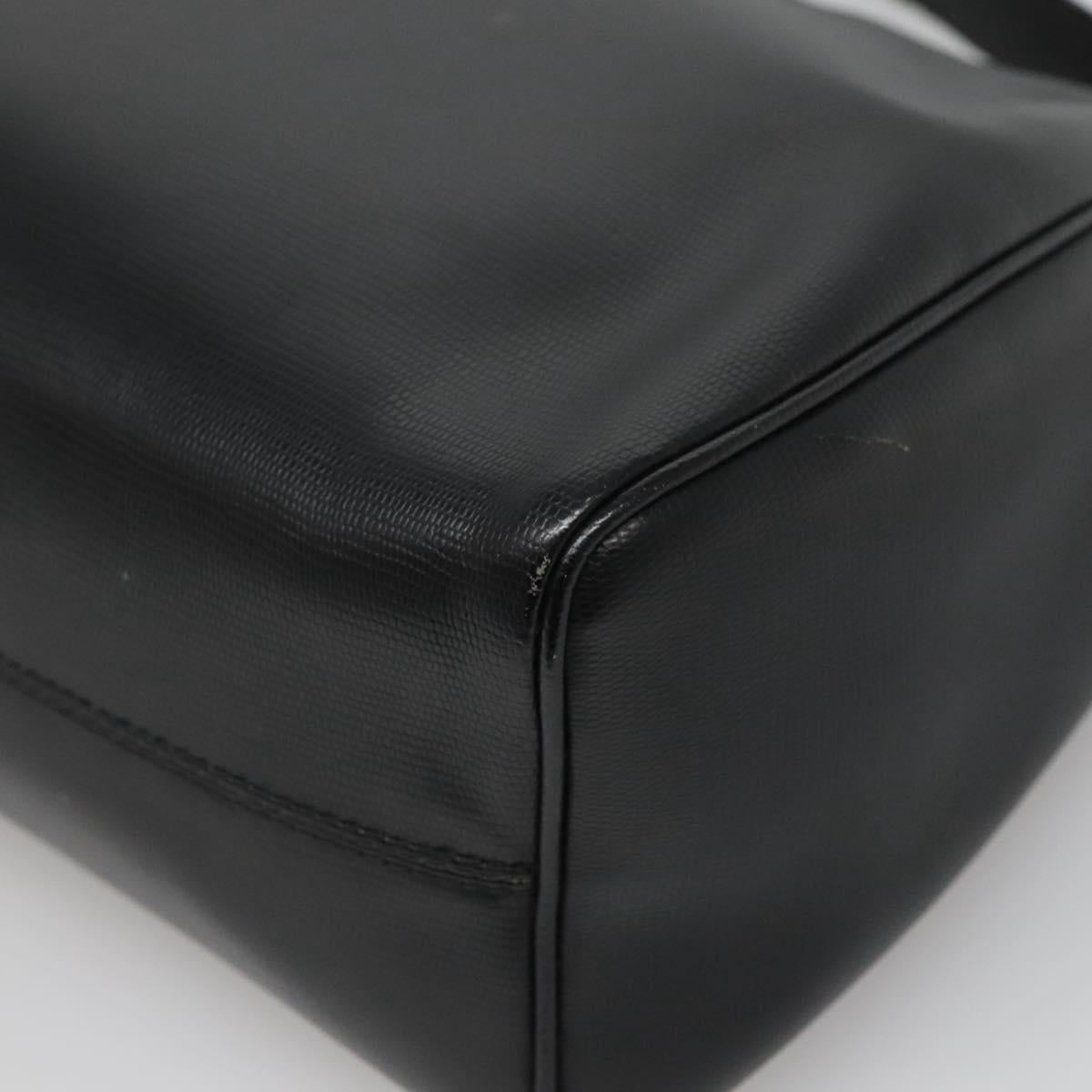CELINE Hand Bag Leather Black Gold Auth 120782