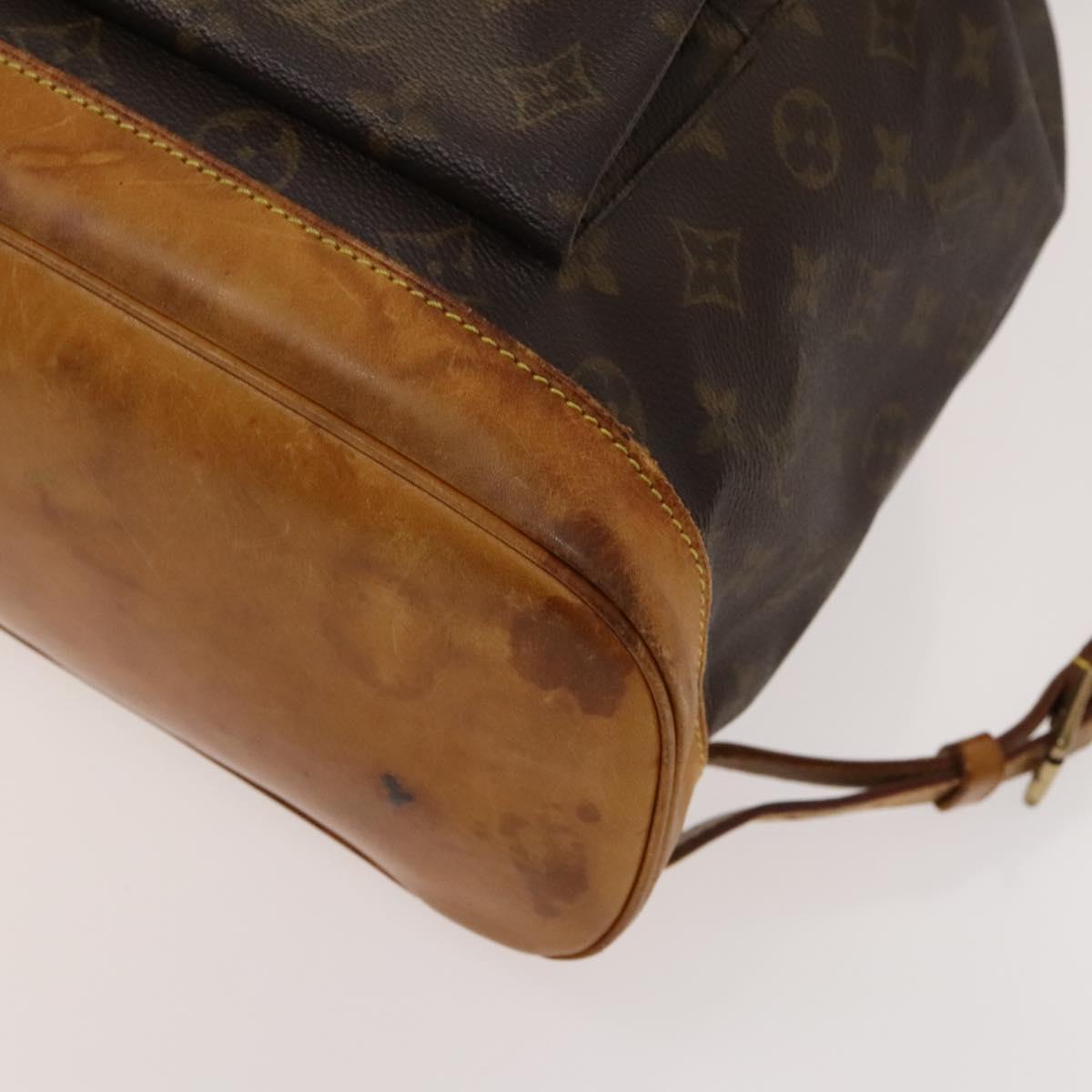 LOUIS VUITTON Monogram Montsouris GM Backpack M51135 LV Auth 120796