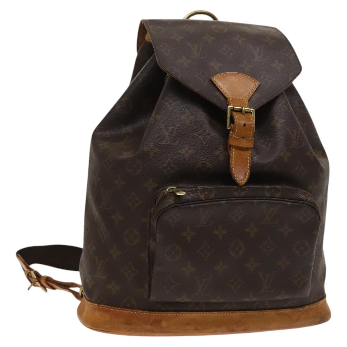 LOUIS VUITTON Monogram Montsouris GM Backpack M51135 LV Auth 120796