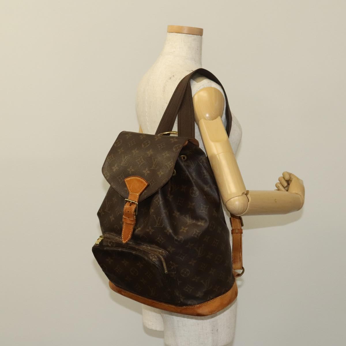 LOUIS VUITTON Monogram Montsouris GM Backpack M51135 LV Auth 120796