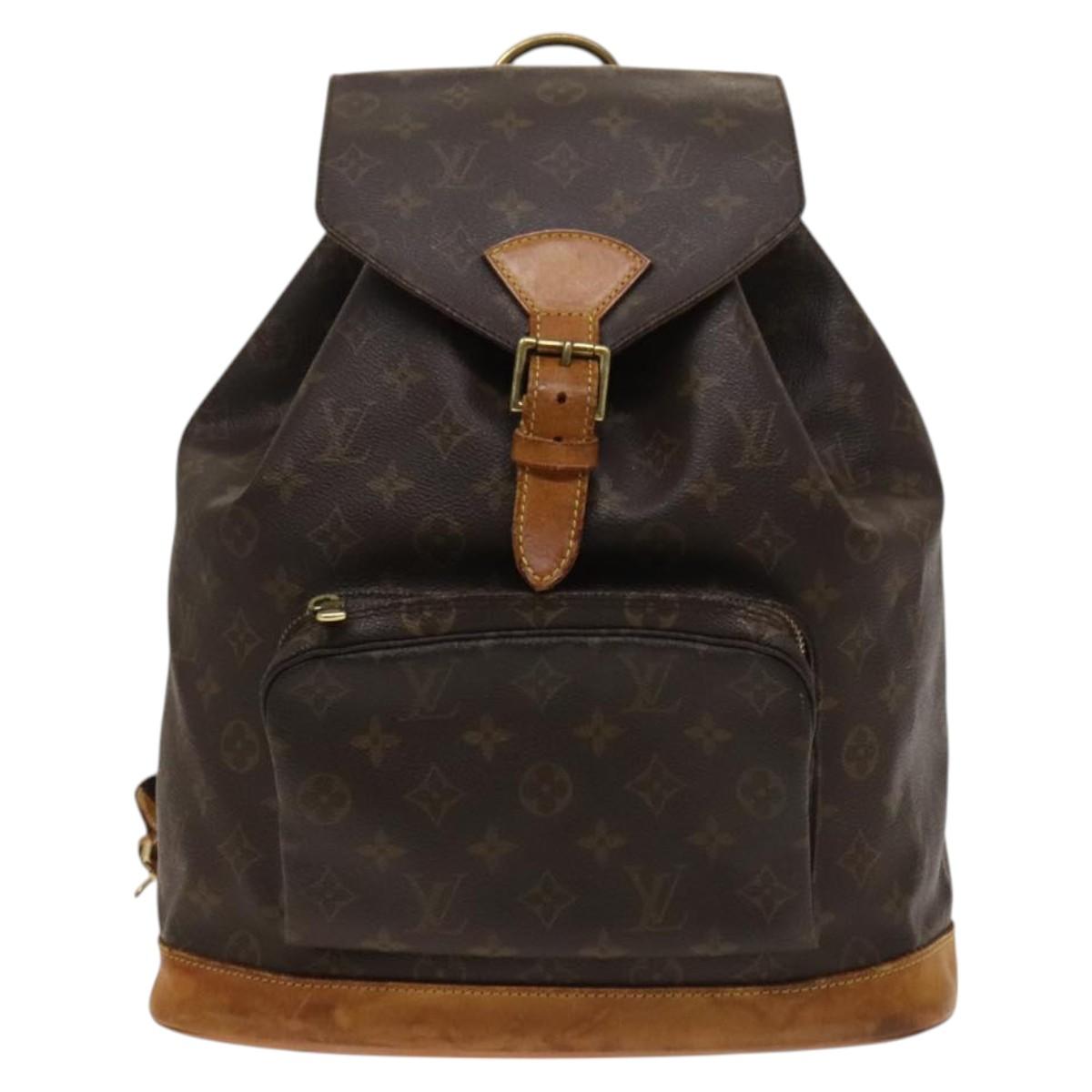 LOUIS VUITTON Monogram Montsouris GM Backpack M51135 LV Auth 120796