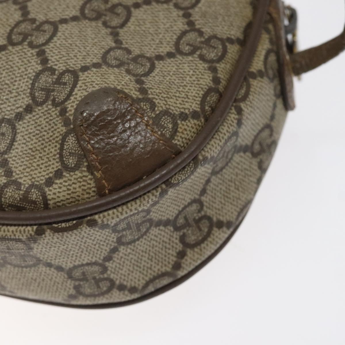 GUCCI GG Canvas Web Sherry Line Bag PVC Beige Gold 89 02 066 Auth 120808