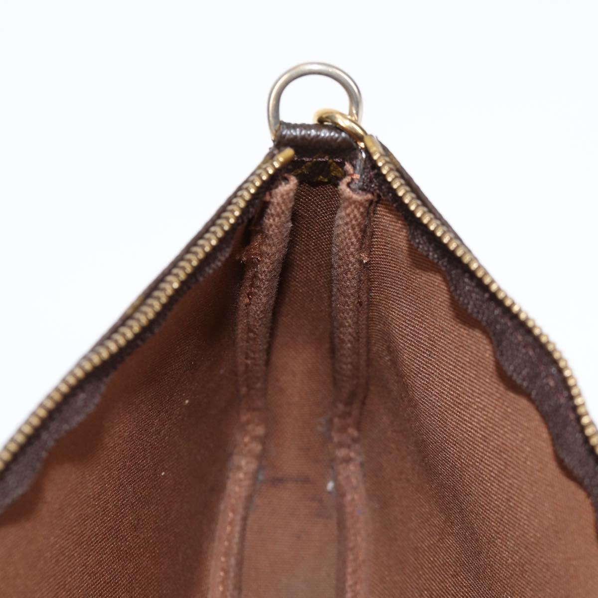 LOUIS VUITTON Monogram Graffiti Pochette Pouch Khaki M92191 LV Auth 120813V