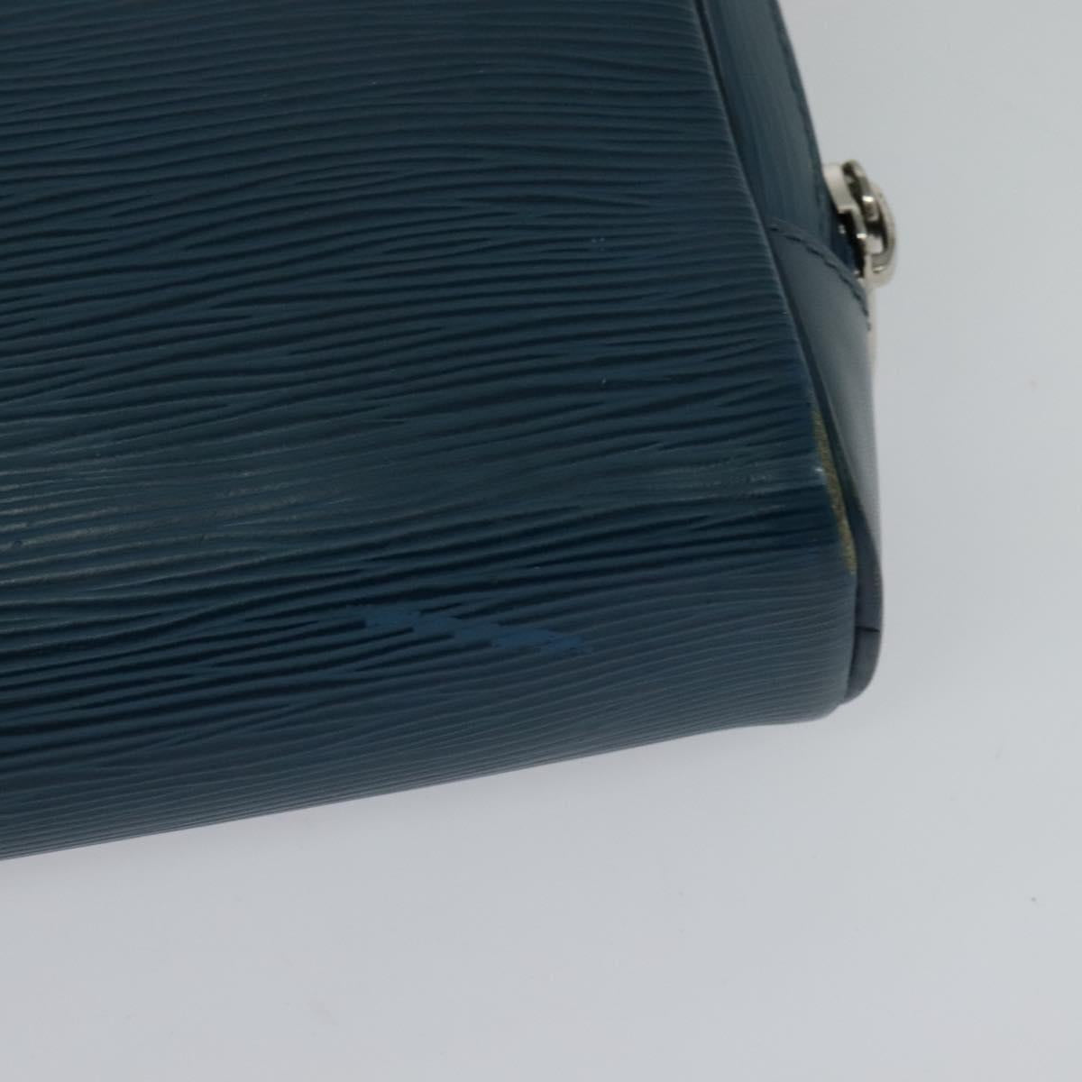 LOUIS VUITTON Epi Neo-Osh Clutch Bag Cyan LV Auth 120827