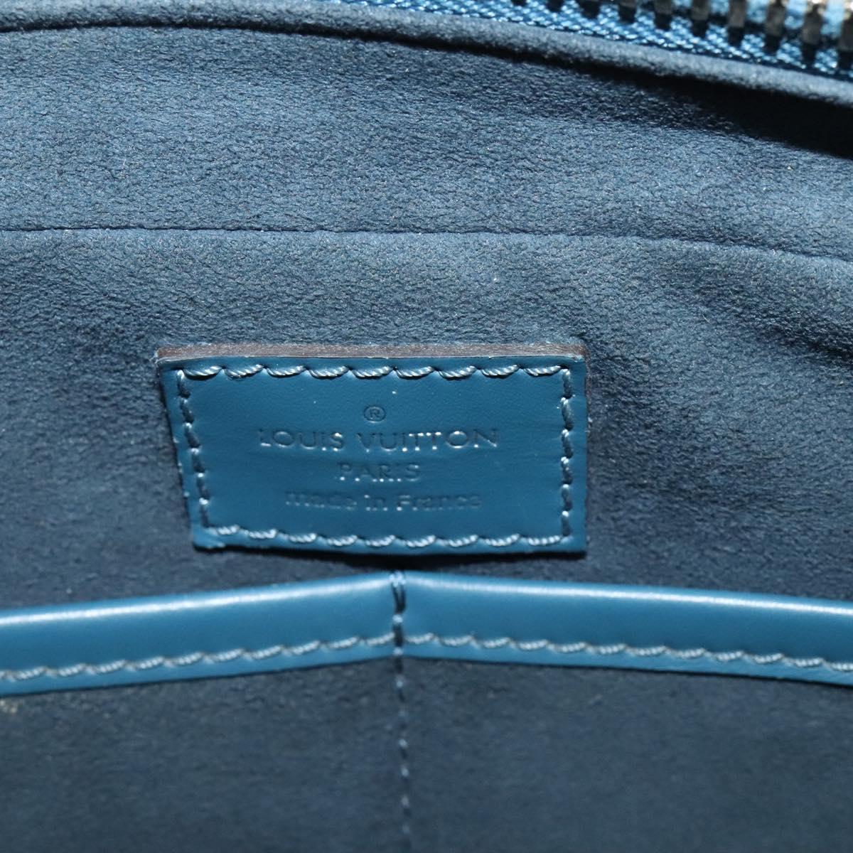 LOUIS VUITTON Epi Neo-Osh Clutch Bag Cyan LV Auth 120827