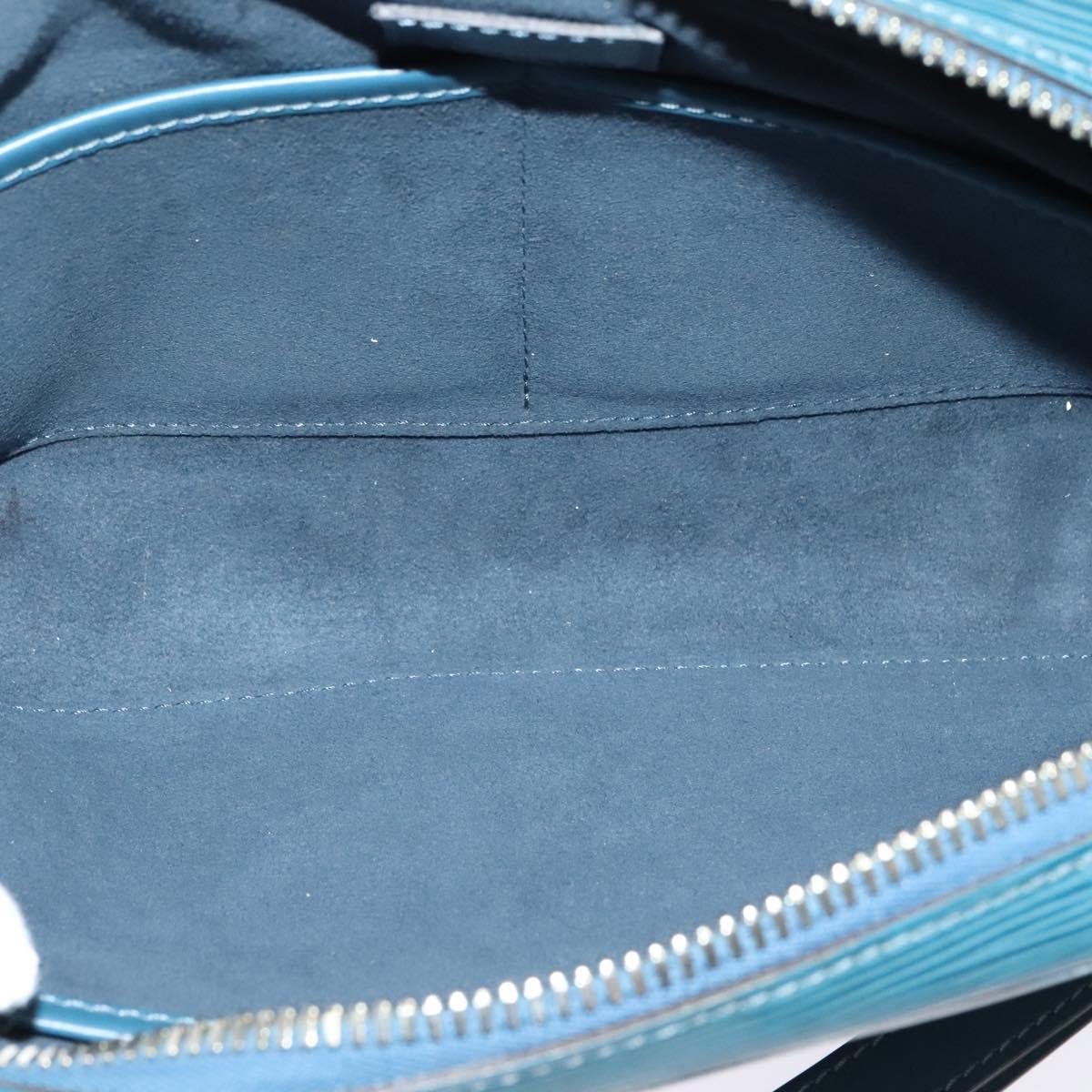 LOUIS VUITTON Epi Neo-Osh Clutch Bag Cyan LV Auth 120827
