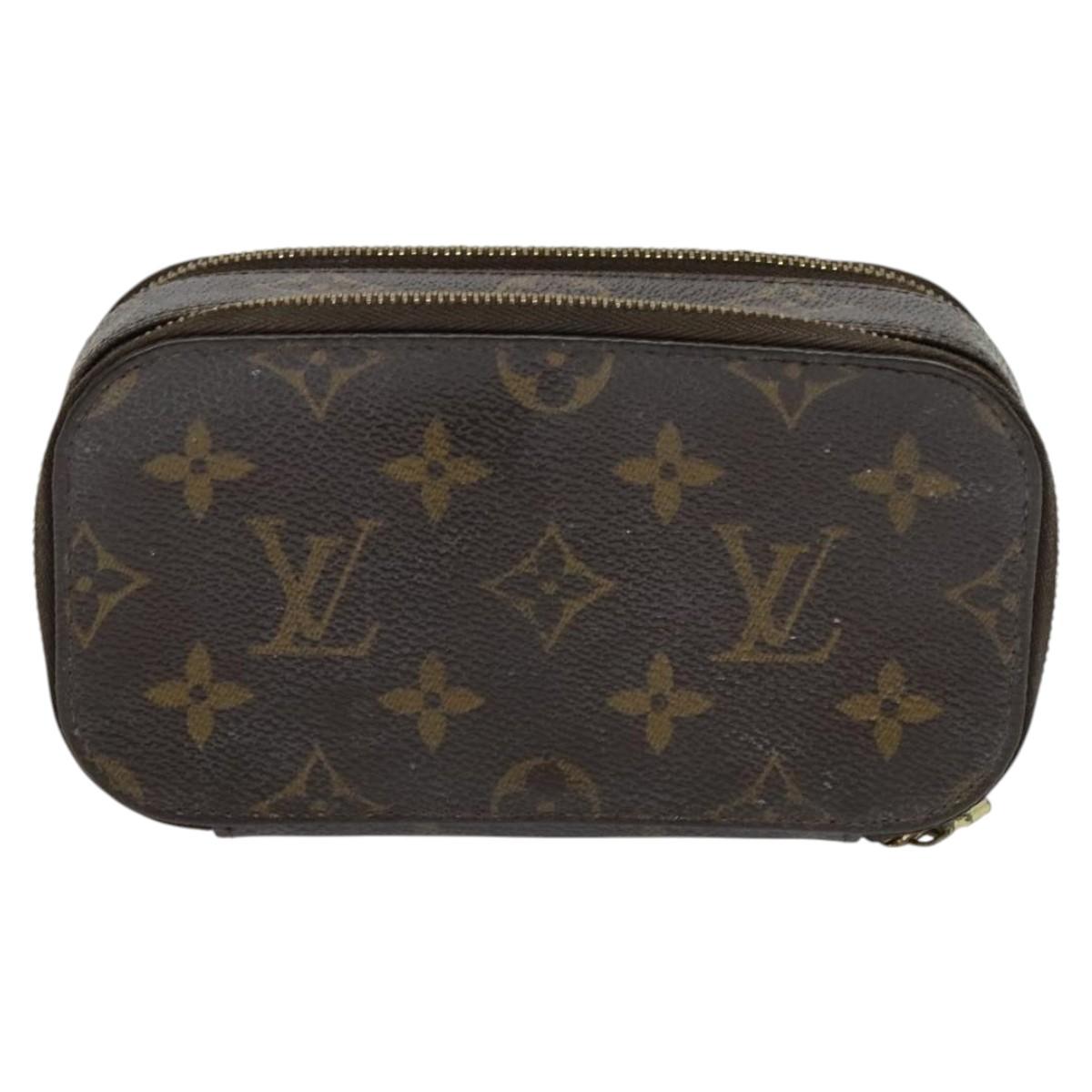 LOUIS VUITTON Monogram Trousse Brush PM Cosmetic Pouch M47510 LV Auth 120867