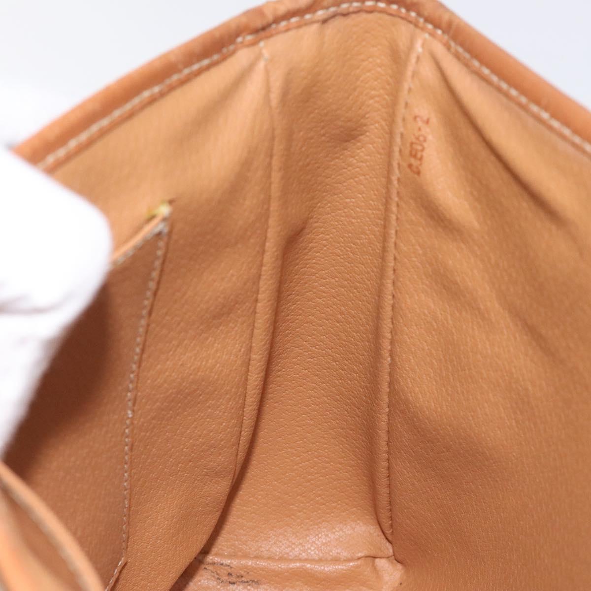 CELINE Macadam Canvas Hand Bag PVC Beige Gold Auth 120908