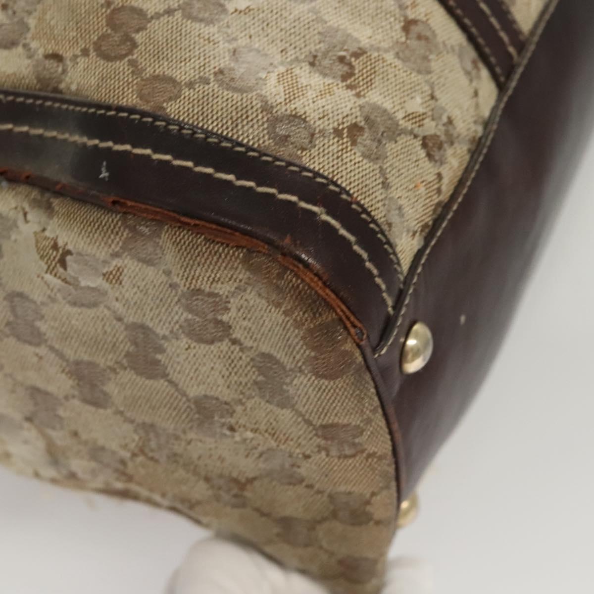 GUCCI GG Crystal Shoulder Bag Coated Canvas Brown Gold 181488 Auth 120919
