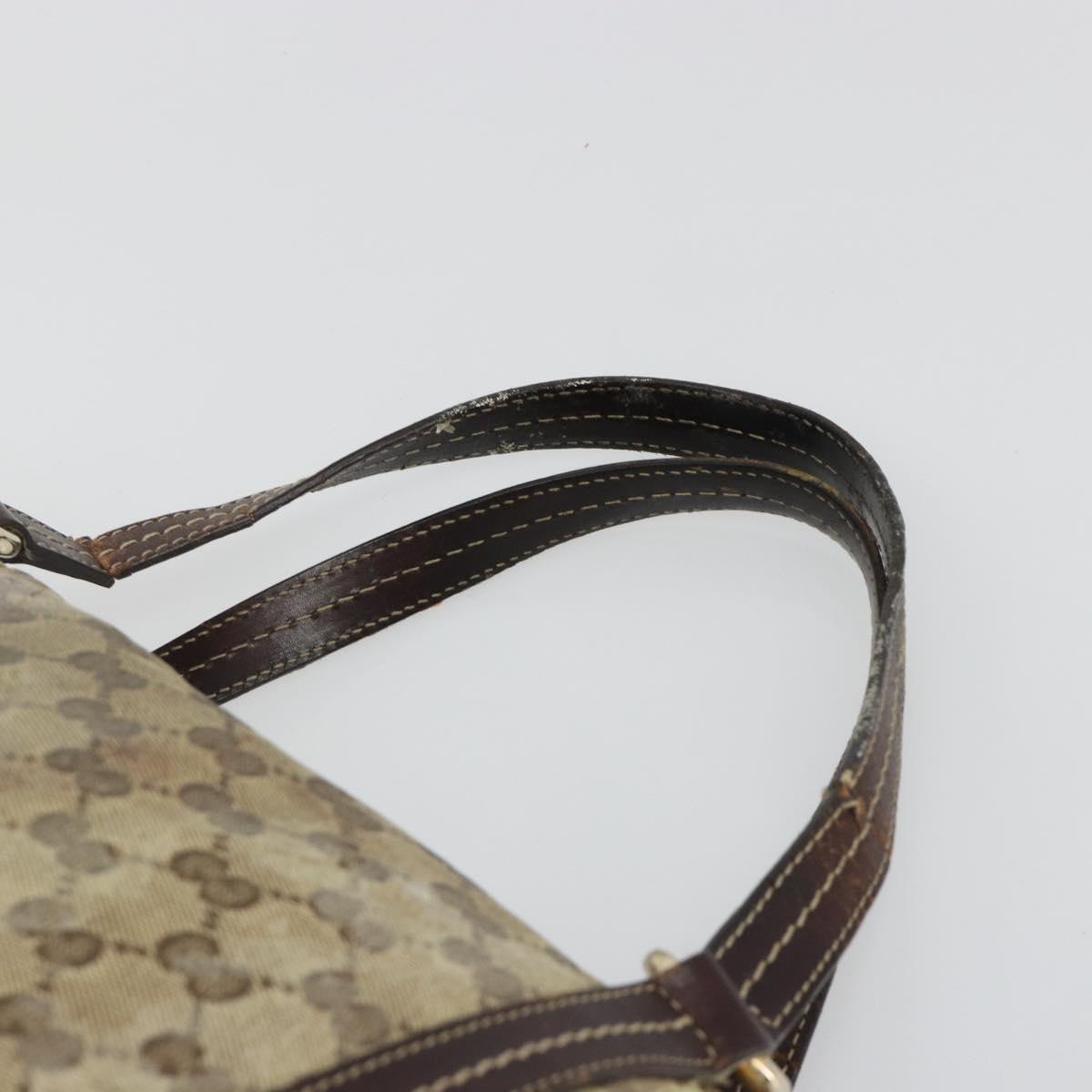GUCCI GG Crystal Shoulder Bag Coated Canvas Brown Gold 181488 Auth 120919