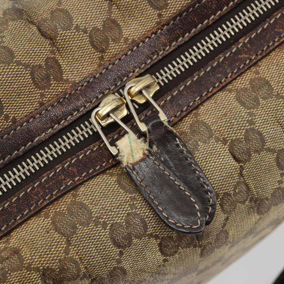 GUCCI GG Crystal Shoulder Bag Coated Canvas Brown Gold 181488 Auth 120919