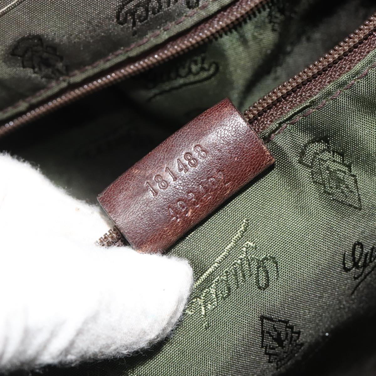GUCCI GG Crystal Shoulder Bag Coated Canvas Brown Gold 181488 Auth 120919