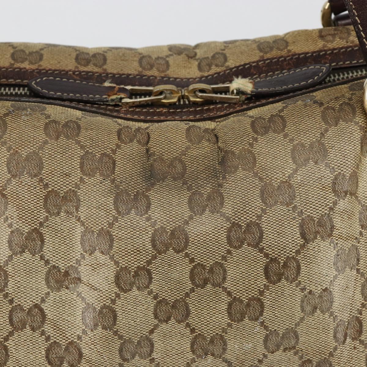 GUCCI GG Crystal Shoulder Bag Coated Canvas Brown Gold 181488 Auth 120919