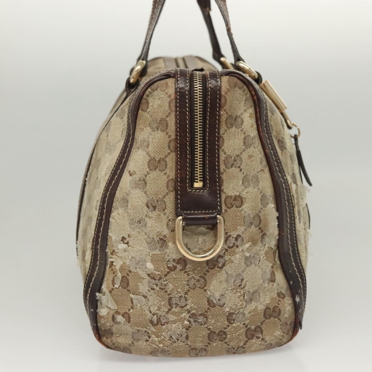 GUCCI GG Crystal Shoulder Bag Coated Canvas Brown Gold 181488 Auth 120919