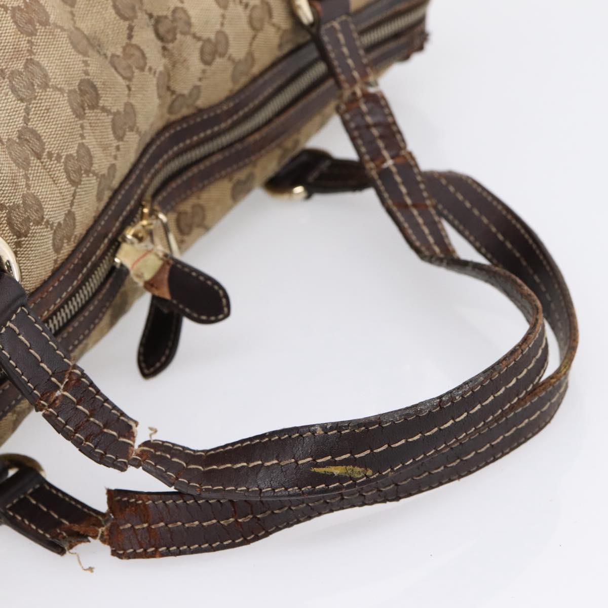 GUCCI GG Crystal Shoulder Bag Coated Canvas Brown Gold 181488 Auth 120919