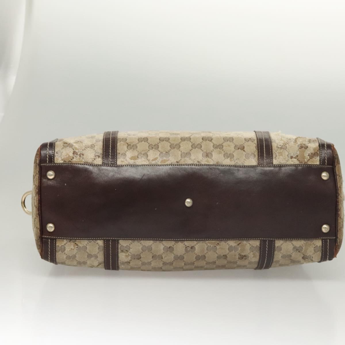 GUCCI GG Crystal Shoulder Bag Coated Canvas Brown Gold 181488 Auth 120919