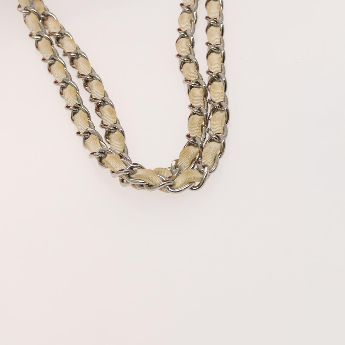 CHANEL Matelasse Chain Tote Bag Lamb Skin Red Silver CC Auth 120921