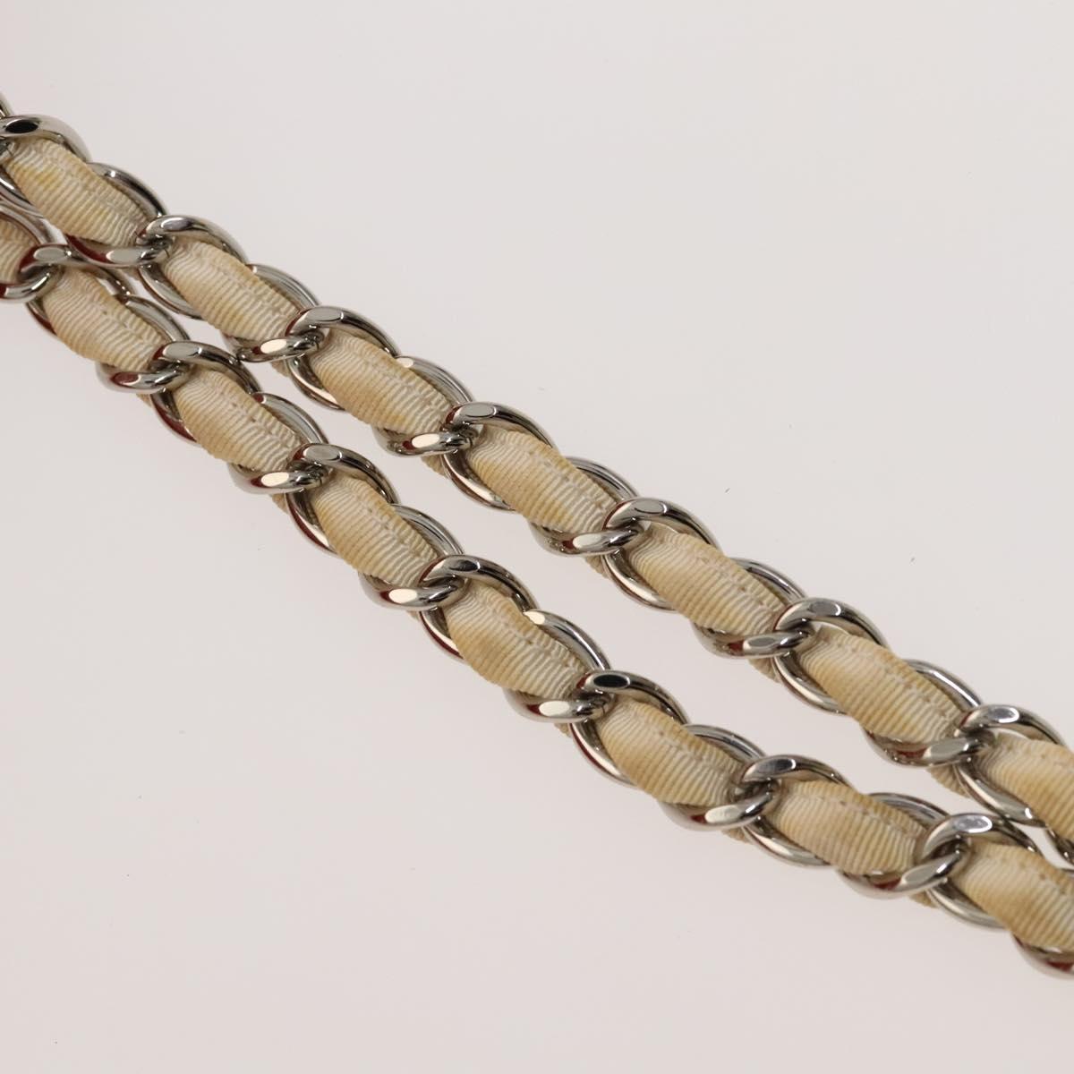 CHANEL Matelasse Chain Tote Bag Lamb Skin Red Silver CC Auth 120921