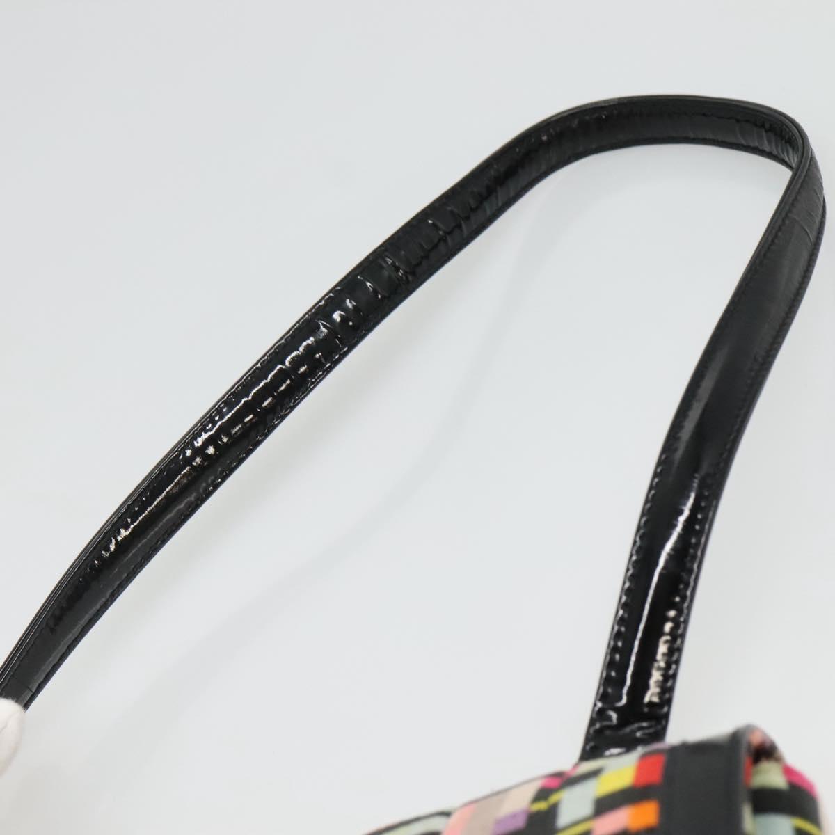 CHANEL Shoulder Bag Velor Gold Multicolor CC Auth 120922