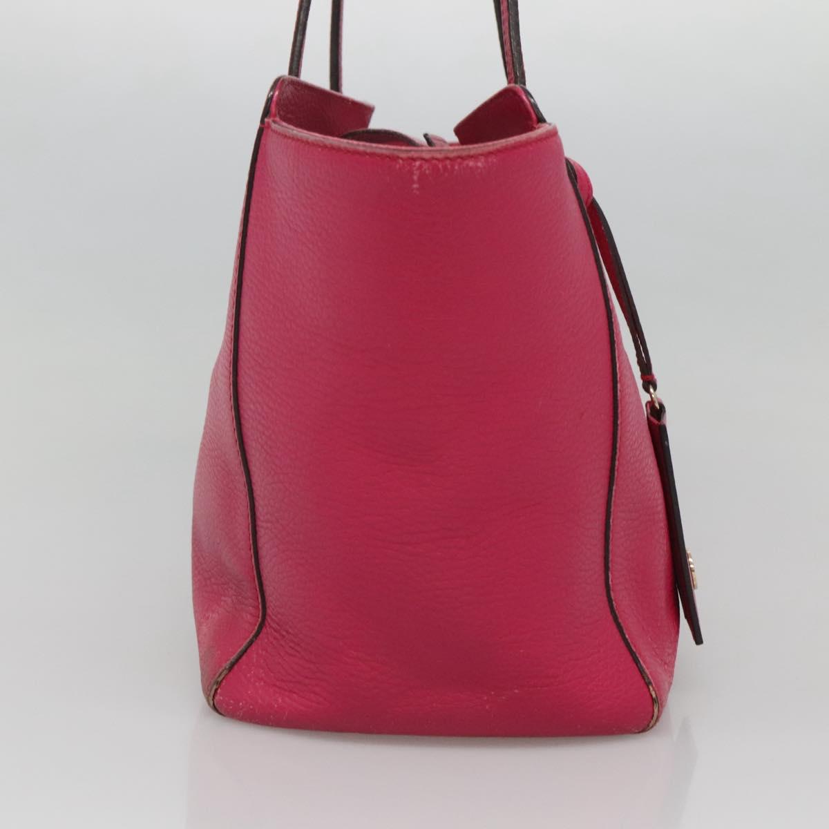 GUCCI Tote Bag Leather Pink Gold Auth 120932