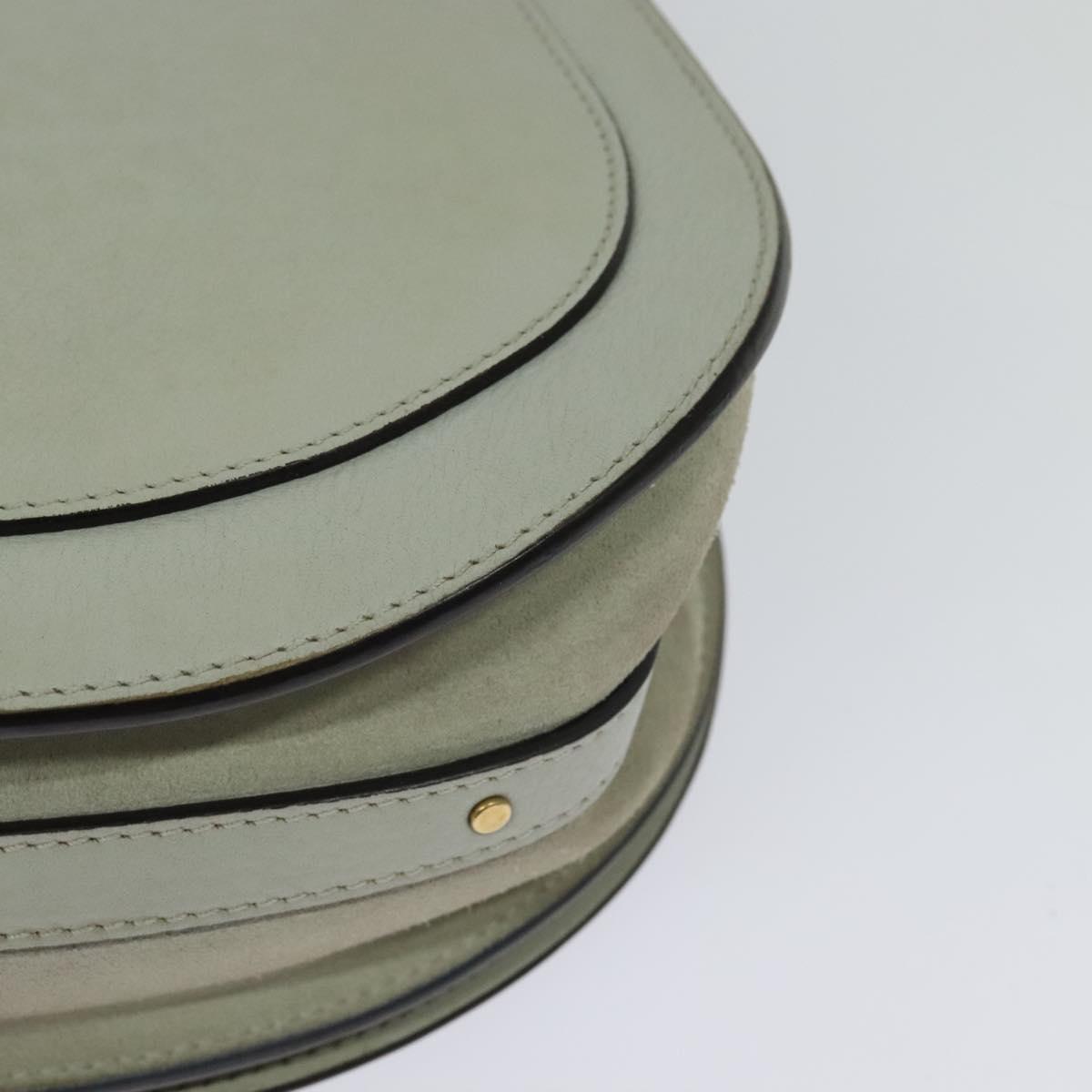 Chloe Nile Hand Bag Leather 2way Gray Gold Auth 120933