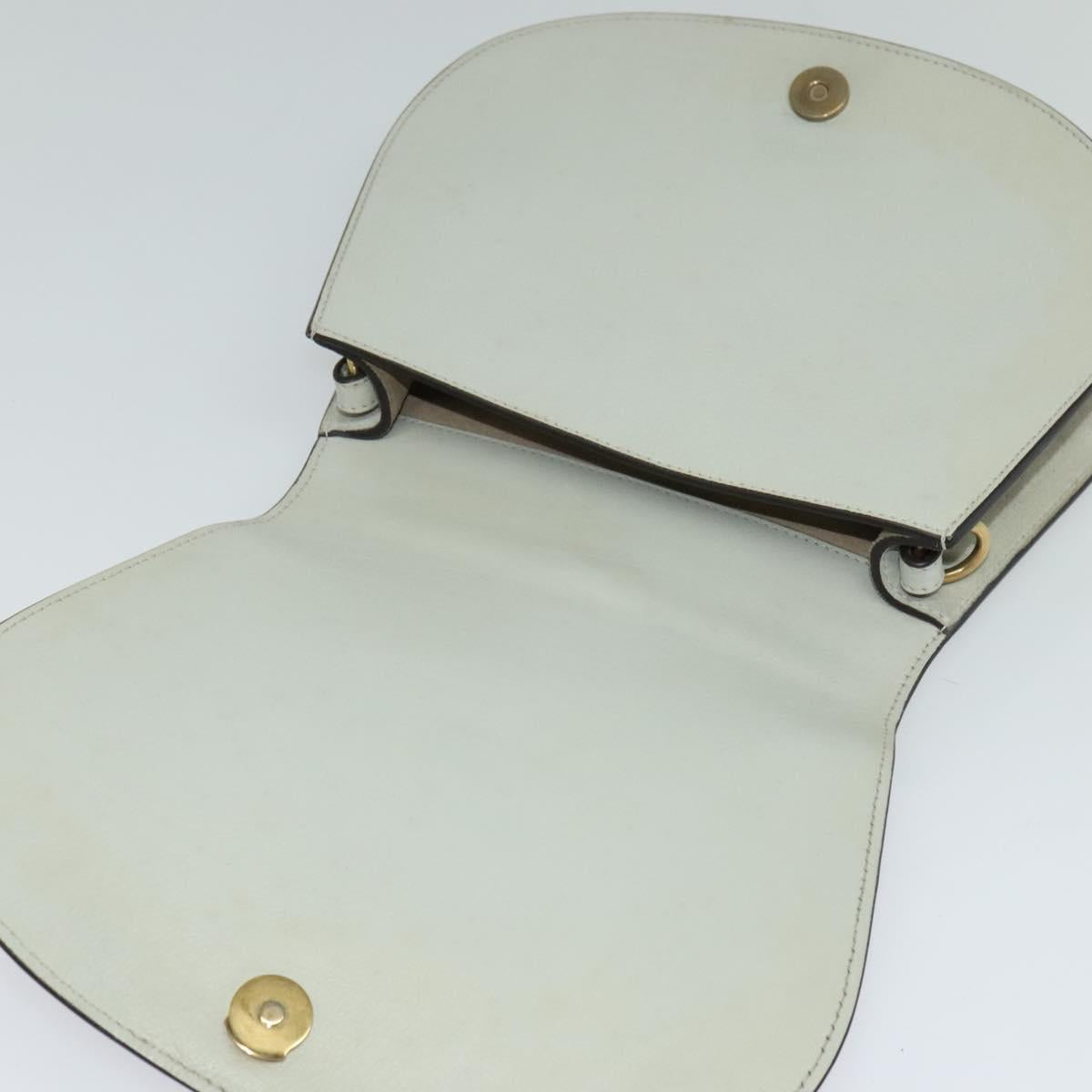 Chloe Nile Hand Bag Leather 2way Gray Gold Auth 120933