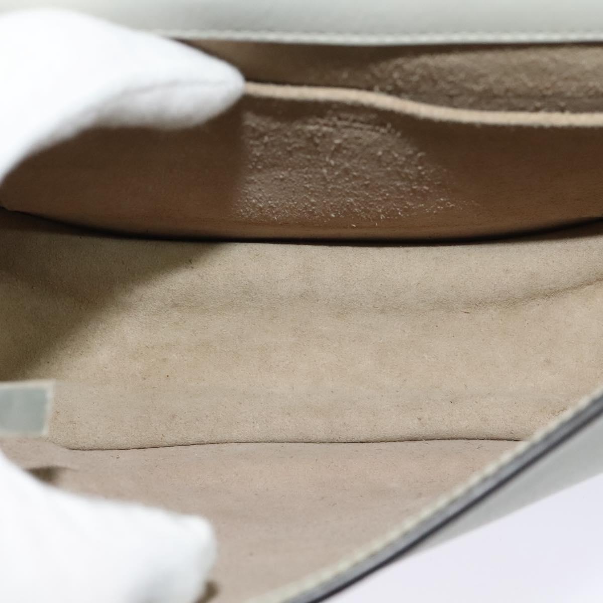 Chloe Nile Hand Bag Leather 2way Gray Gold Auth 120933