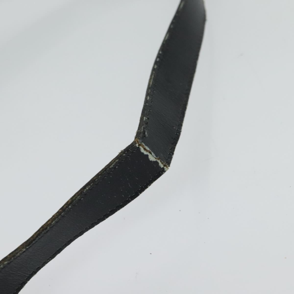 Christian Dior Trotter Canvas Shoulder Bag Navy Gold Auth 120937