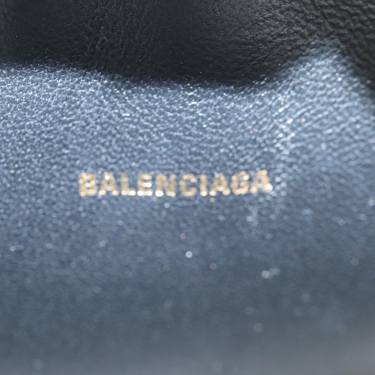 BALENCIAGA Camera bag XS Shoulder Bag Leather Rainbow 558171 Auth 120939SAM
