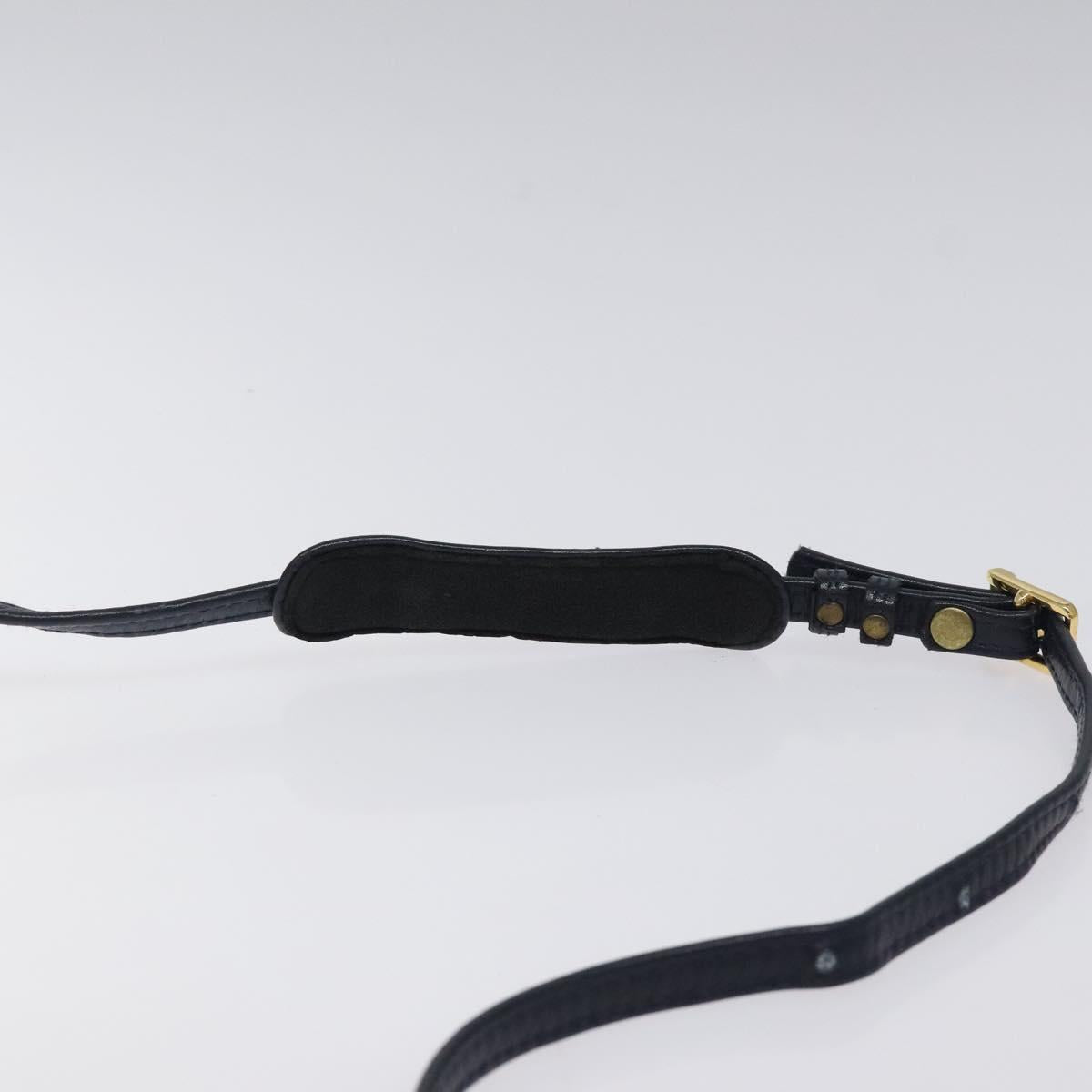 MCM Logogram Vicetos Shoulder Bag PVC Leather White Gold Auth 120950