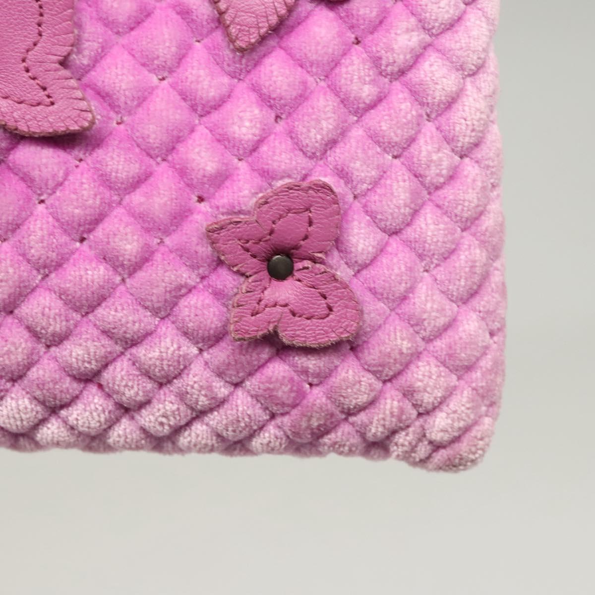 BOTTEGA VENETA Shoulder Bag Velor Purple Auth 120966