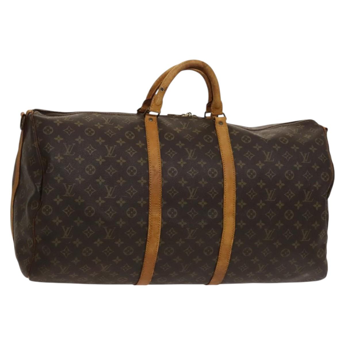 LOUIS VUITTON Monogram Keepall Bandouliere 60 Boston Bag M41412 LV Auth 120998