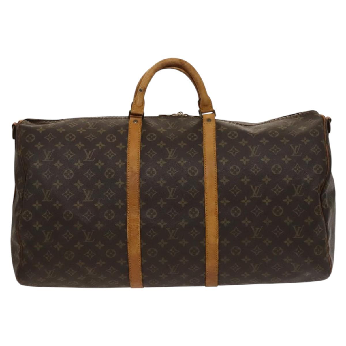 LOUIS VUITTON Monogram Keepall Bandouliere 60 Boston Bag M41412 LV Auth 120998
