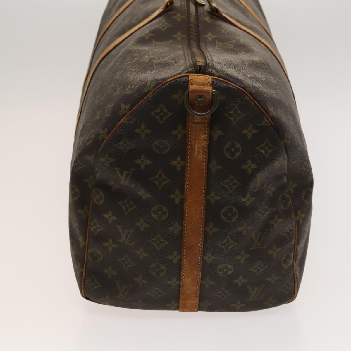 LOUIS VUITTON Monogram Keepall Bandouliere 60 Boston Bag M41412 LV Auth 120998