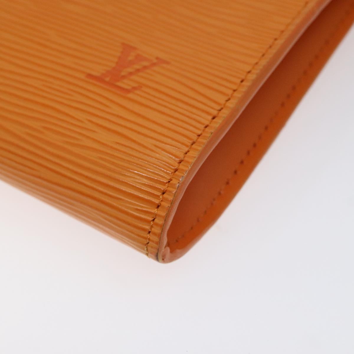 LOUIS VUITTON Epi Pochette Accessoires Pouch Orange Mandarin M5294H Auth 121027
