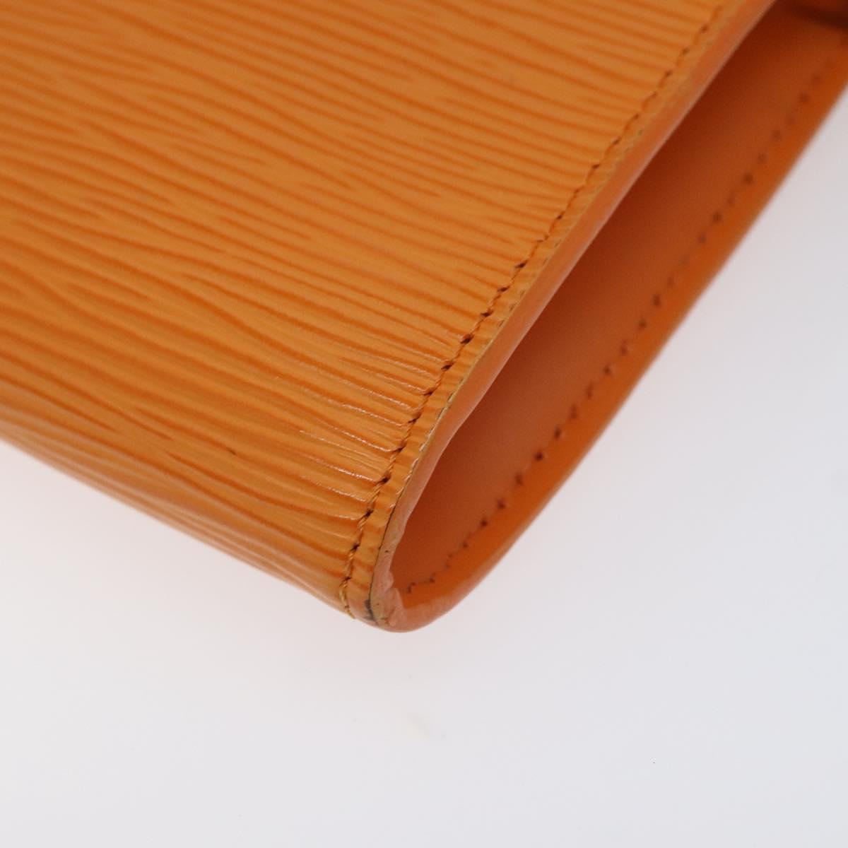 LOUIS VUITTON Epi Pochette Accessoires Pouch Orange Mandarin M5294H Auth 121027