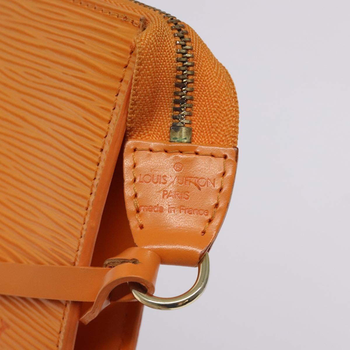 LOUIS VUITTON Epi Pochette Accessoires Pouch Orange Mandarin M5294H Auth 121027