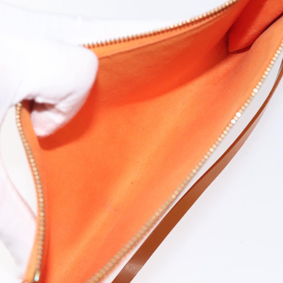 LOUIS VUITTON Epi Pochette Accessoires Pouch Orange Mandarin M5294H Auth 121027