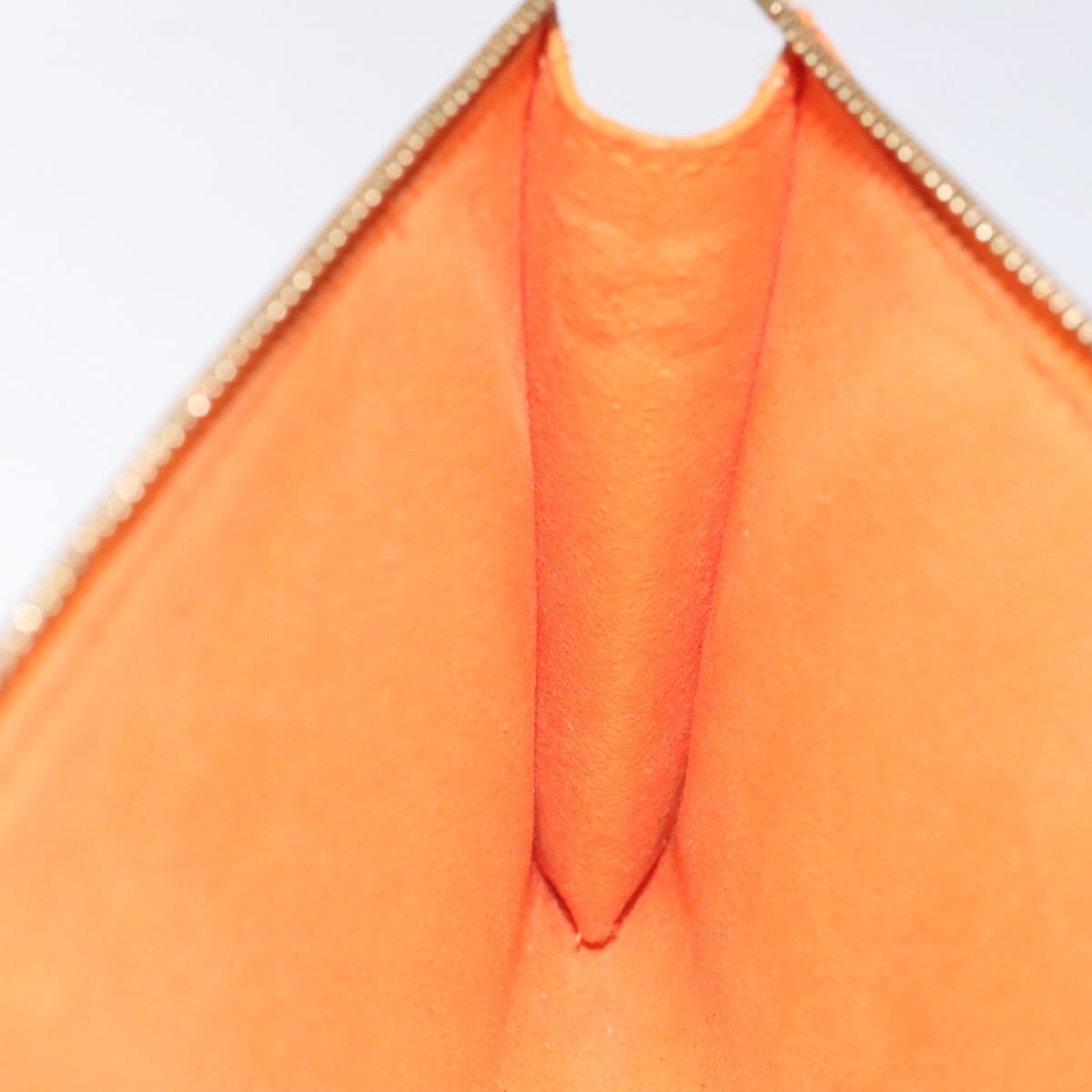 LOUIS VUITTON Epi Pochette Accessoires Pouch Orange Mandarin M5294H Auth 121027