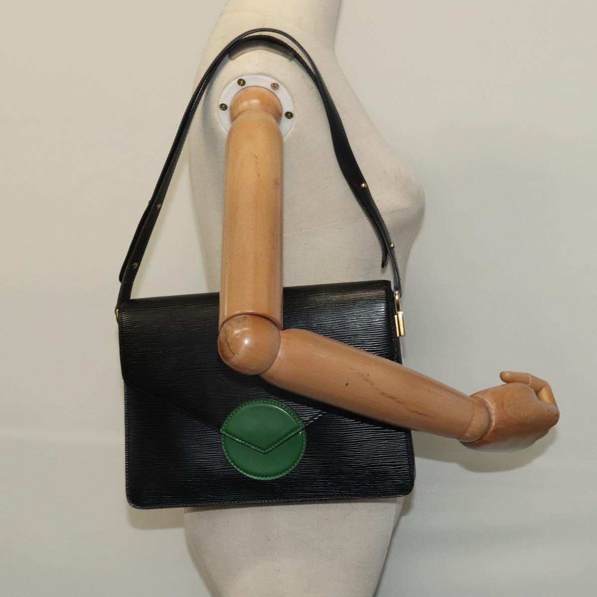 LOUIS VUITTON Epi Osh Shoulder Bag Black Green M52444 LV Auth 121028