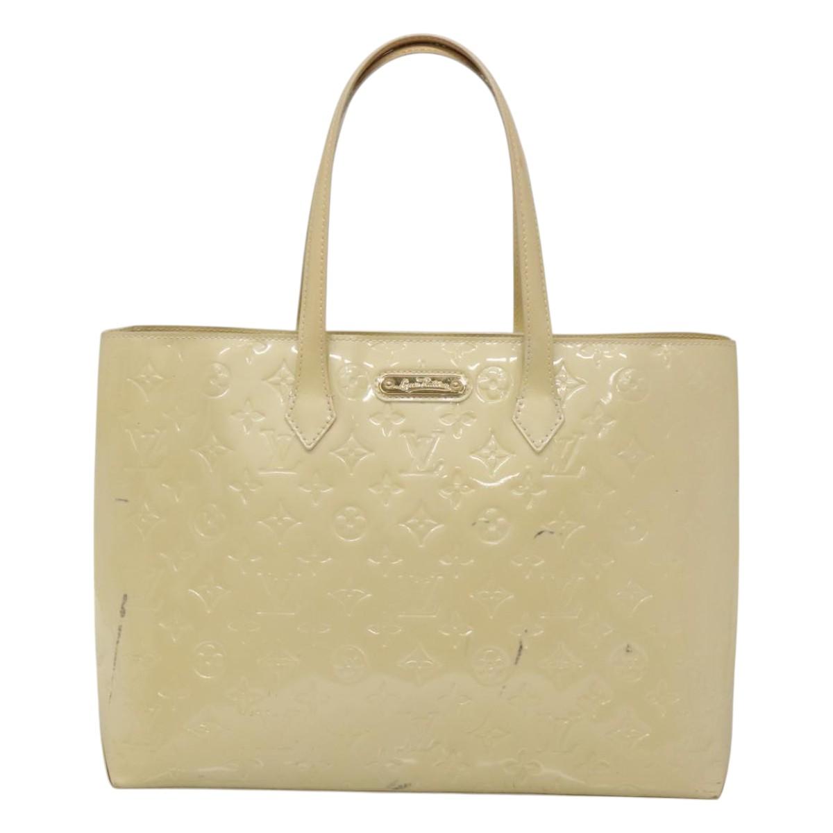LOUIS VUITTON Monogram Vernis Wilshire MM Hand Bag Broncorail M91441 Auth 121051