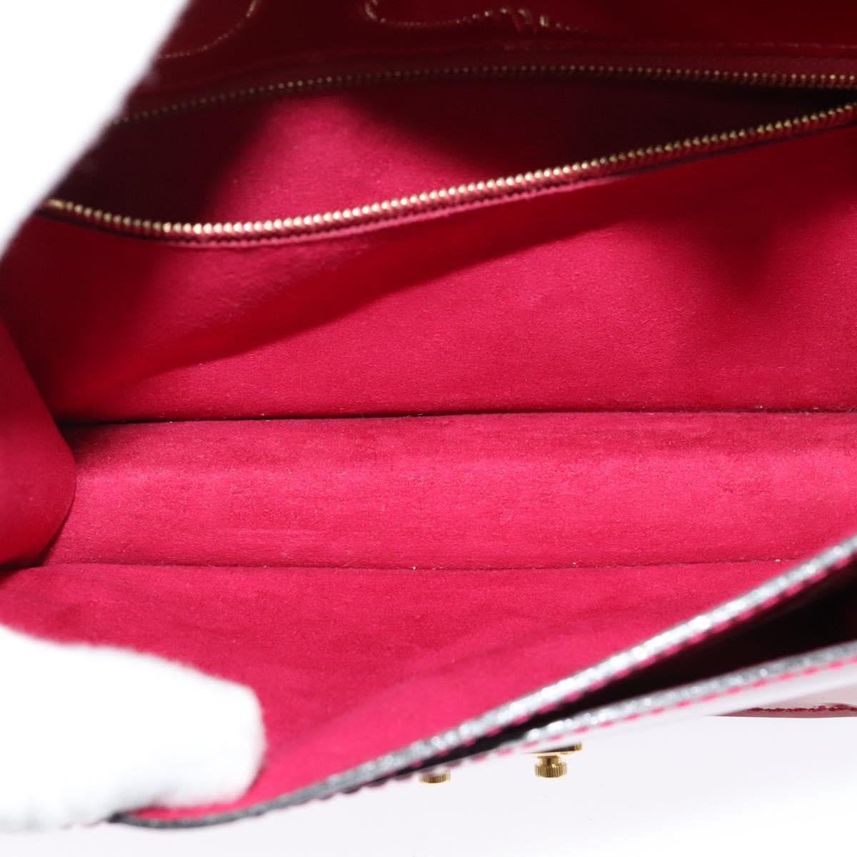 LOUIS VUITTON Vernis Monceau BB Hand Bag 2way Rose Andian M91579 LV Auth 121056