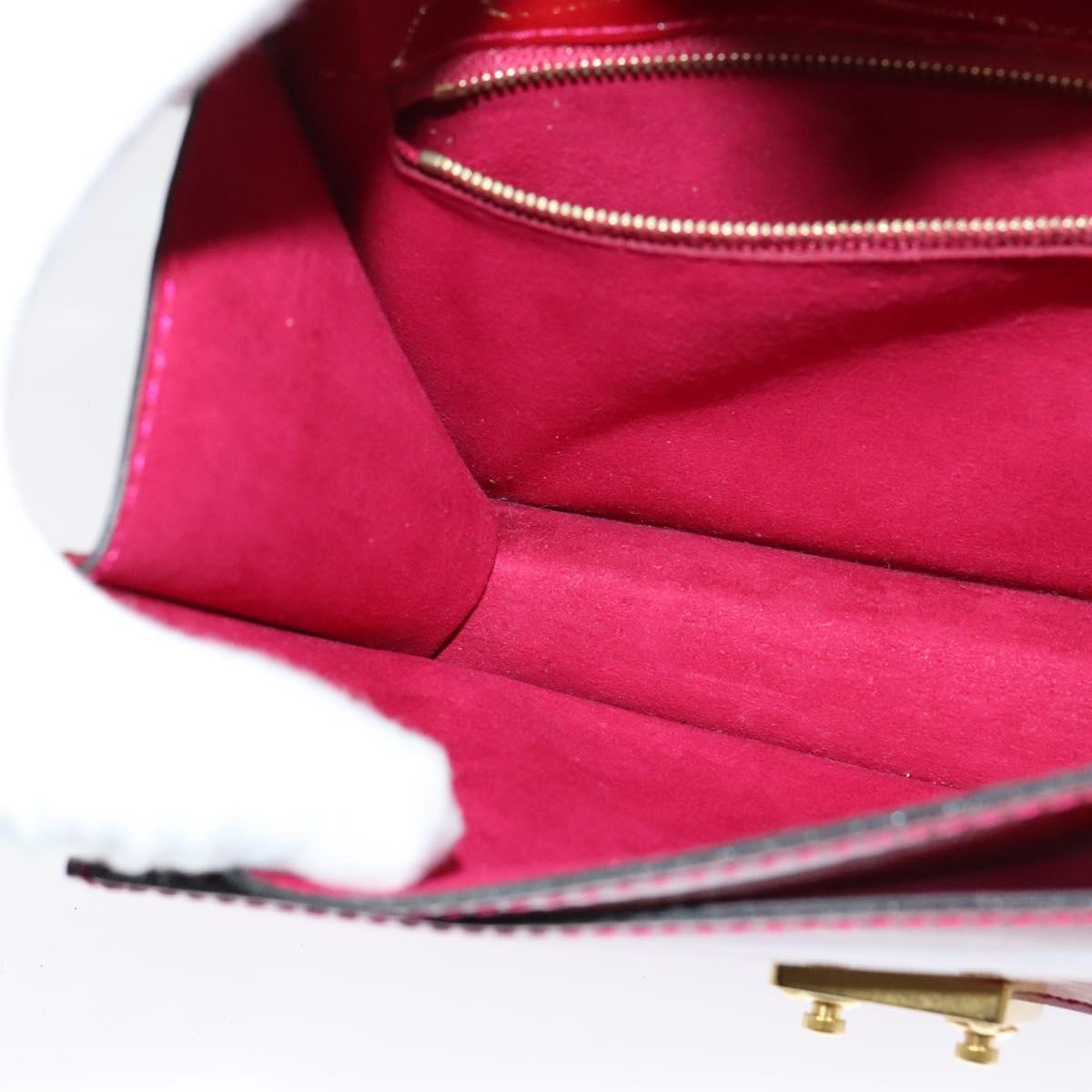 LOUIS VUITTON Vernis Monceau BB Hand Bag 2way Rose Andian M91579 LV Auth 121056