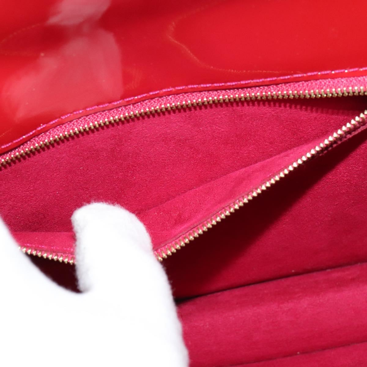 LOUIS VUITTON Vernis Monceau BB Hand Bag 2way Rose Andian M91579 LV Auth 121056