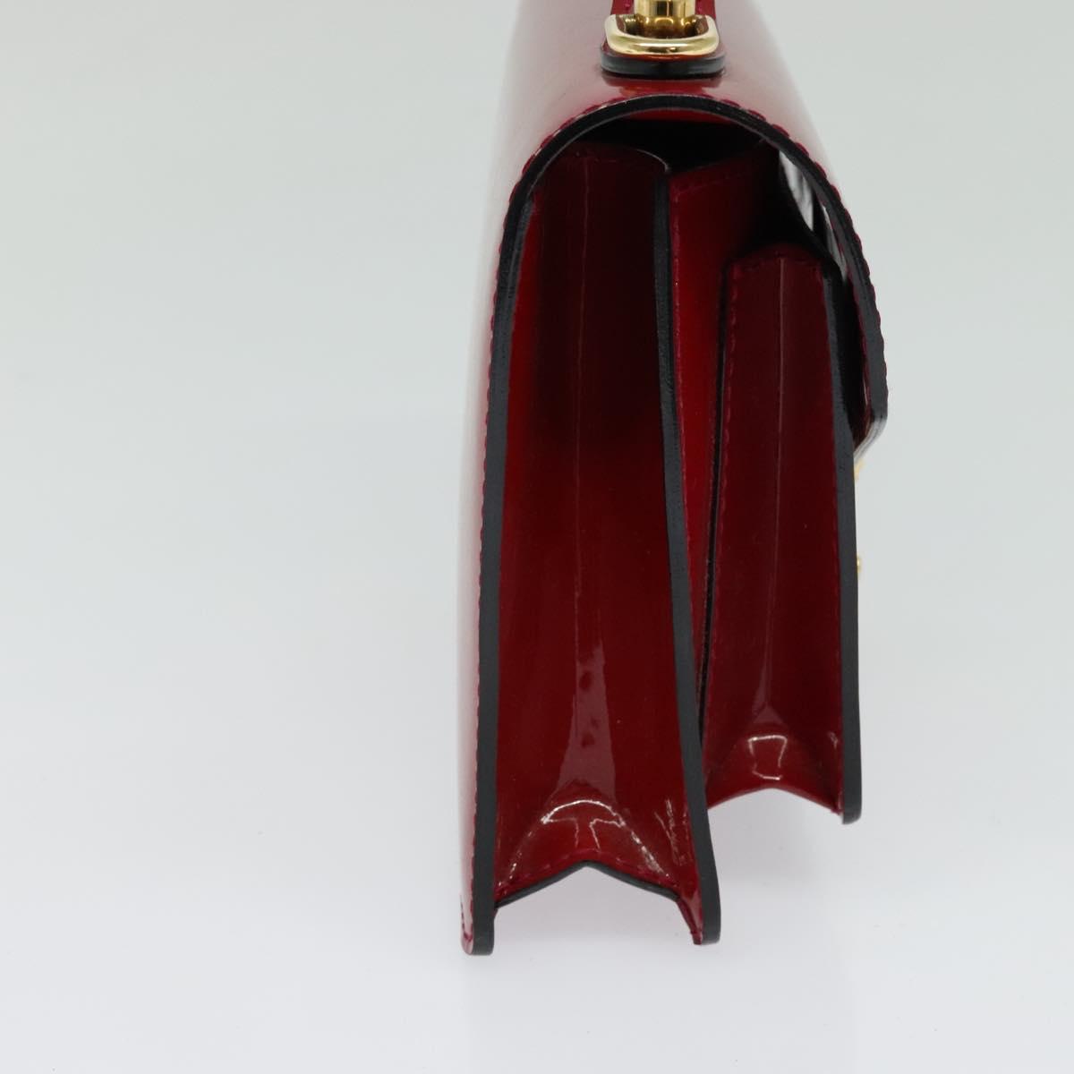 LOUIS VUITTON Vernis Monceau BB Hand Bag 2way Rose Andian M91579 LV Auth 121056