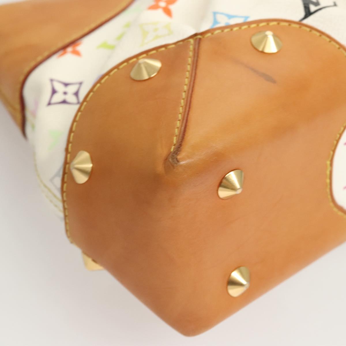 LOUIS VUITTON Monogram Multicolor Judy MM Hand Bag 2Way White M40255 Auth 121060