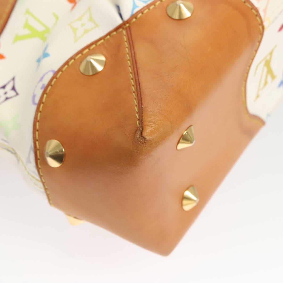 LOUIS VUITTON Monogram Multicolor Judy MM Hand Bag 2Way White M40255 Auth 121060