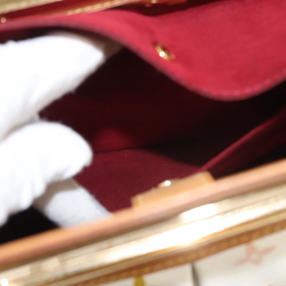 LOUIS VUITTON Monogram Multicolor Judy MM Hand Bag 2Way White M40255 Auth 121060