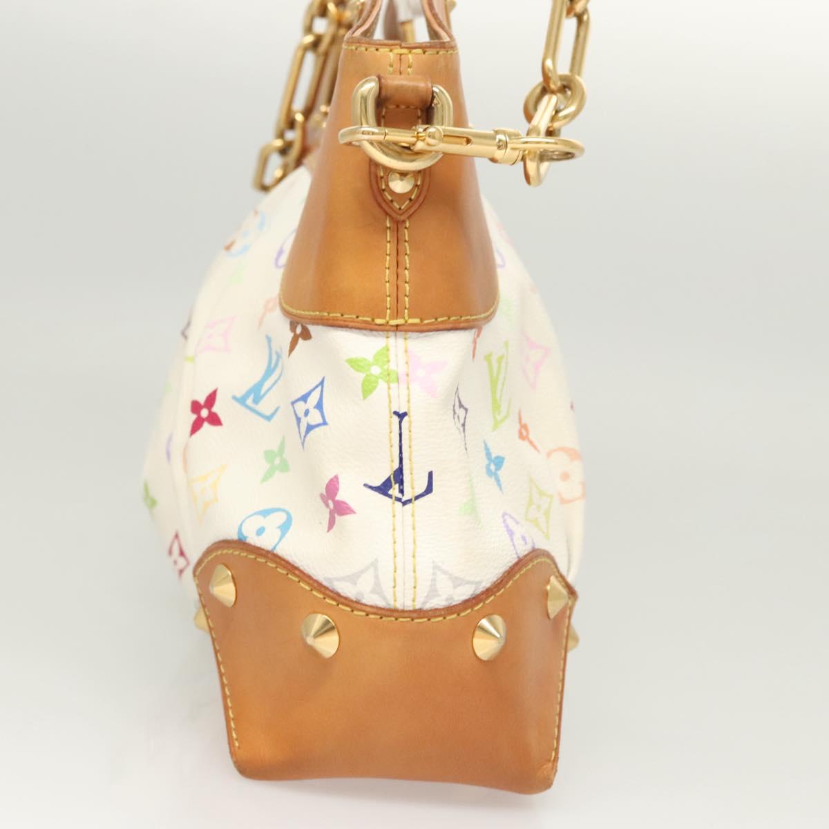 LOUIS VUITTON Monogram Multicolor Judy MM Hand Bag 2Way White M40255 Auth 121060
